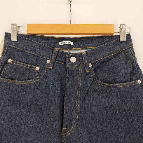 オーラリー AURALEE HARD TWIST DENIM WIDE PANTS メンズ 28