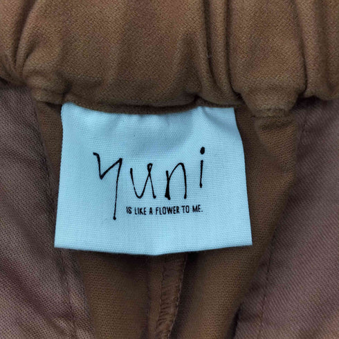 ユニ yuni 強撚ギャバゴムタックパンツ レディース FREE