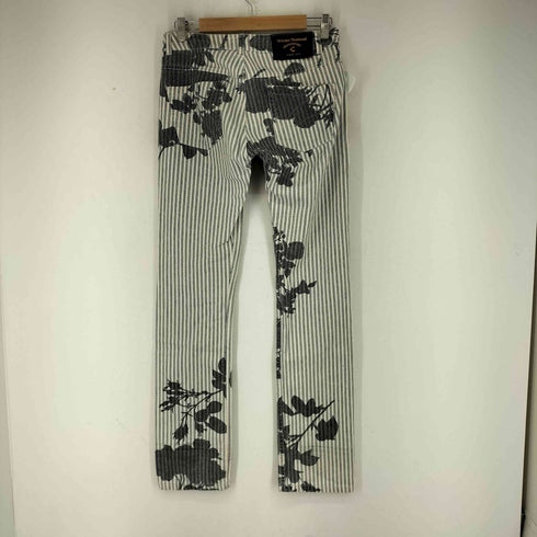 ヴィヴィアンウエストウッド アングロマニア Vivienne Westwood ANGLOMANIA 花柄ストライプパンツ レディース US:26-27