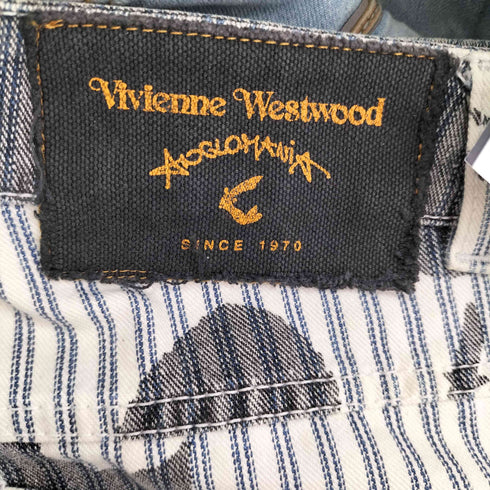 ヴィヴィアンウエストウッド アングロマニア Vivienne Westwood ANGLOMANIA 花柄ストライプパンツ レディース US:26-27