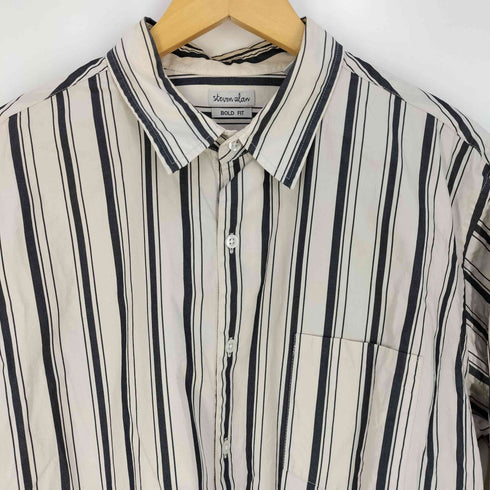 スティーブンアラン Steven Alan RANDOM STRIPE ROUND REG-B シャツ ランダムストライプ ラウンド REG-B シャツ メンズ JPN:L