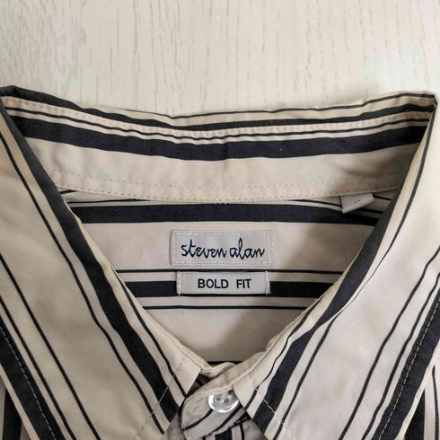 スティーブンアラン Steven Alan RANDOM STRIPE ROUND REG-B シャツ ランダムストライプ ラウンド REG-B シャツ メンズ JPN:L