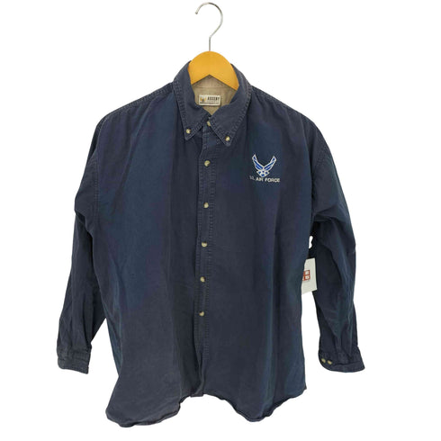 ACCENT APPAREL コットン AIR FORCE 刺繍 B.D L/S シャツ メンズ XLG