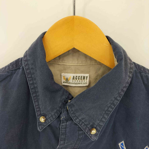 ACCENT APPAREL コットン AIR FORCE 刺繍 B.D L/S シャツ メンズ XLG