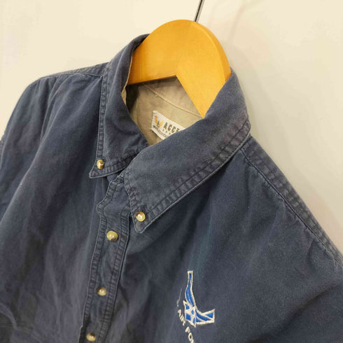 ACCENT APPAREL コットン AIR FORCE 刺繍 B.D L/S シャツ メンズ XLG