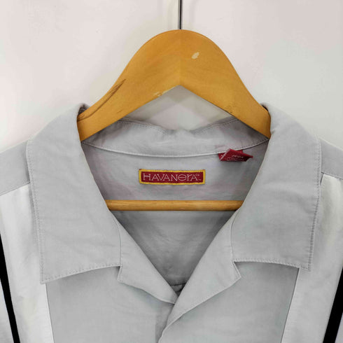 ハバネラ HAVANERA レーヨン ポリ フロントライン 開襟 S/S シャツ ビッグサイズ メンズ 2XL