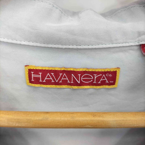 ハバネラ HAVANERA レーヨン ポリ フロントライン 開襟 S/S シャツ ビッグサイズ メンズ 2XL
