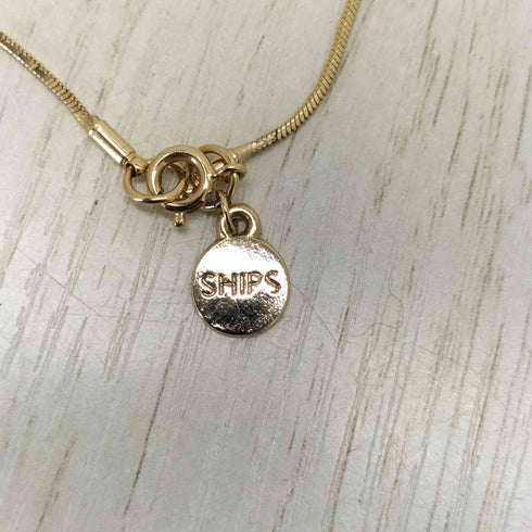 シップス SHIPS 2連ラインストーンゴールドネックレス レディース