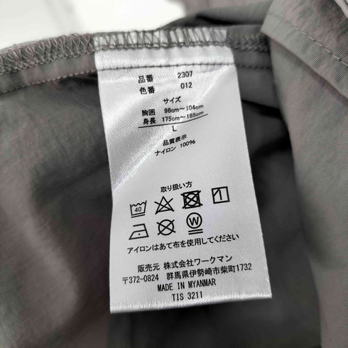 ワークマン WORKMAN ワイドラゲッジノーカラージャケット メンズ JPN:L