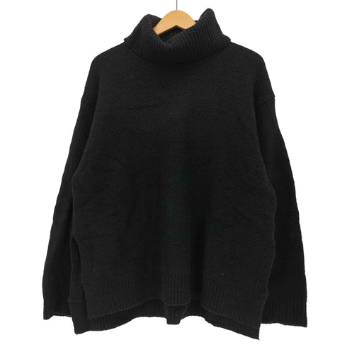 カバンドズッカ CABANE de ZUCCa モックネック エルボーパッチ サイドスリット ニット レディース