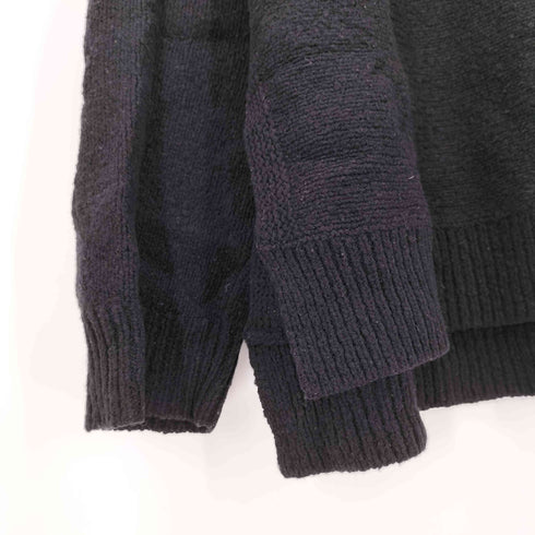 カバンドズッカ CABANE de ZUCCa モックネック エルボーパッチ サイドスリット ニット レディース