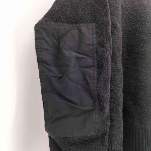 カバンドズッカ CABANE de ZUCCa モックネック エルボーパッチ サイドスリット ニット レディース