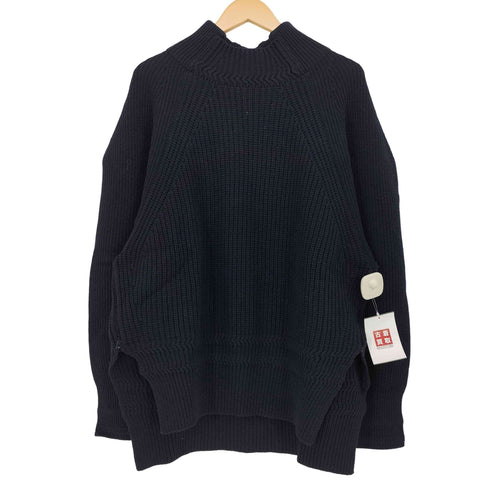 ズッカ ZUCCa ラグラン モックネック サイドスリット リブ編み ニット セーター レディース JPN:M