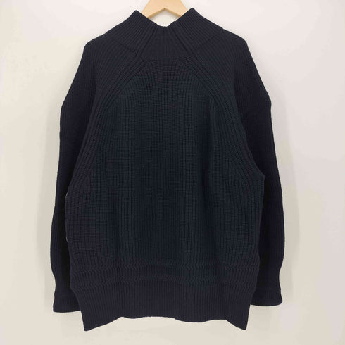 ズッカ ZUCCa ラグラン モックネック サイドスリット リブ編み ニット セーター レディース JPN:M