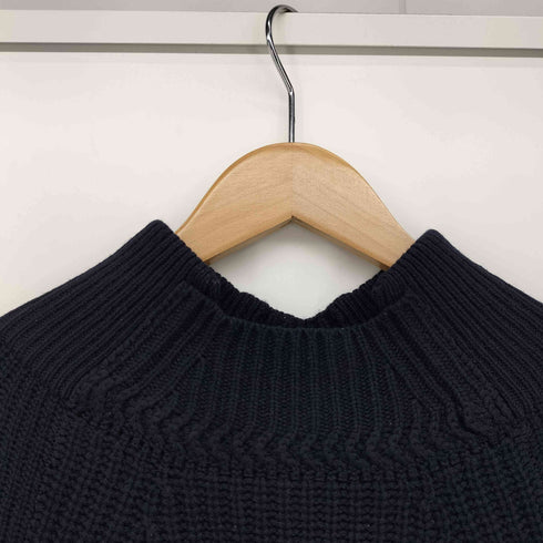 ズッカ ZUCCa ラグラン モックネック サイドスリット リブ編み ニット セーター レディース JPN:M