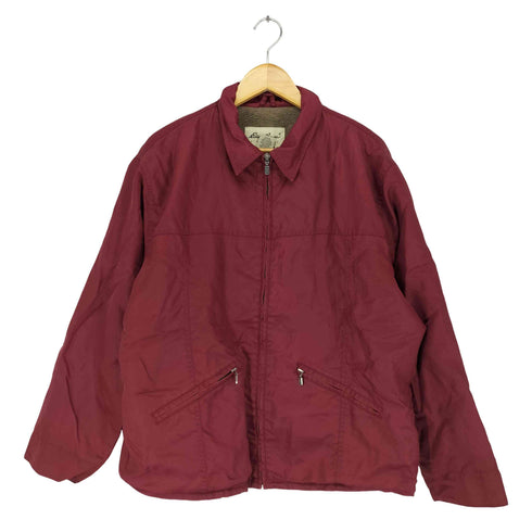 エディーバウアー Eddie Bauer 90S 白タグ 内ボアジップブルゾン メンズ L
