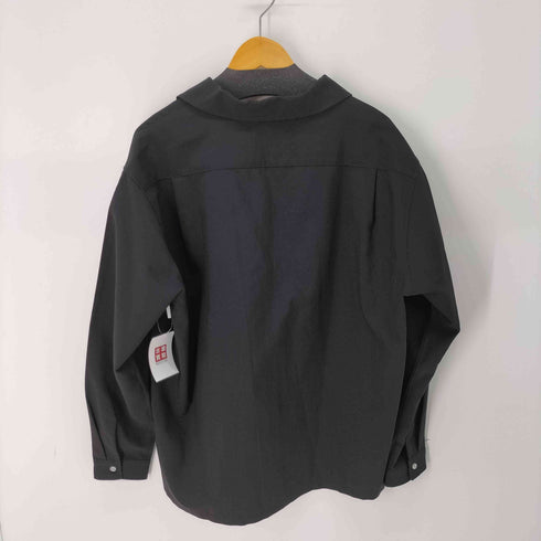 モノマート MONO-MART ポリ地 L/S オープンカラーシャツ メンズ