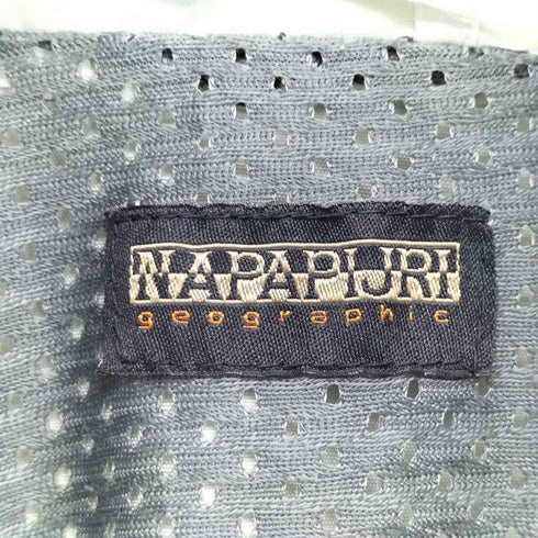 ナパピリ NAPAPIJRI ロゴワッペン 裾ドローコード付き ジップアップ ナイロン ジャケット メンズ import:L