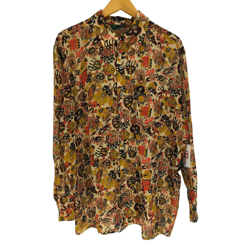ジャンポールゴルチエ Jean Paul GAULTIER 80-90S JUNIOR 顔 フェイス 総柄 ペイント ポリ シアー シャツ メンズ EUR:48