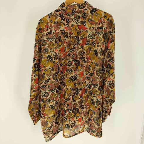 ジャンポールゴルチエ Jean Paul GAULTIER 80-90S JUNIOR 顔 フェイス 総柄 ペイント ポリ シアー シャツ メンズ EUR:48