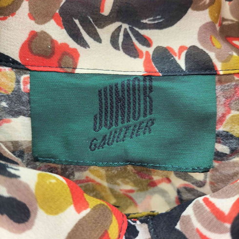 ジャンポールゴルチエ Jean Paul GAULTIER 80-90S JUNIOR 顔 フェイス 総柄 ペイント ポリ シアー シャツ メンズ EUR:48