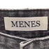 MENES ジップフライ ブラック カットオフ ワイド デニム パンツ メンズ