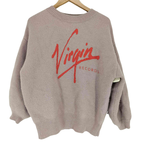 スナイデル snidel VIRGIN RECORDS フロントデザインクルーネックニット レディース FREE