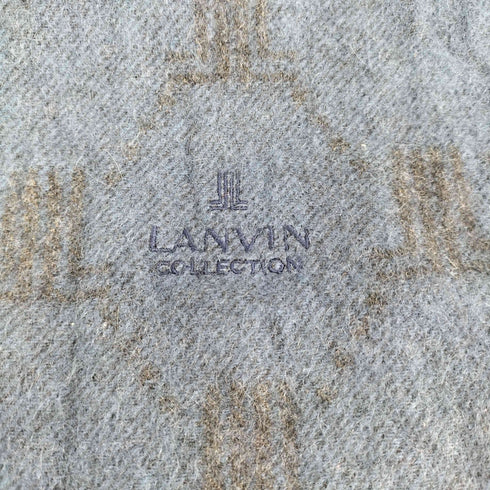 ランバンコレクション LANVIN COLLECTION 総柄カシミヤマフラー メンズ