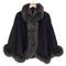 サガファーズ SAGA FURS ブルーフォックスファー カシミヤポンチョ レディース