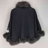 サガファーズ SAGA FURS ブルーフォックスファー カシミヤポンチョ レディース