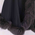 サガファーズ SAGA FURS ブルーフォックスファー カシミヤポンチョ レディース