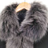 サガファーズ SAGA FURS ブルーフォックスファー カシミヤポンチョ レディース