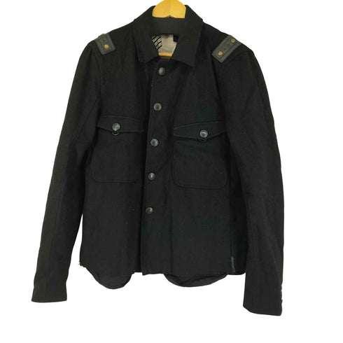 ディーゼルブラックゴールド DIESEL BLACK GOLD レザー使い ウールジャケット メンズ JPN:L