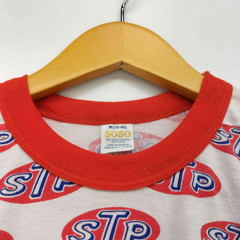 70‐80S 5050 USA製 STP プリントリンガー Tシャツ メンズ M(38-40)