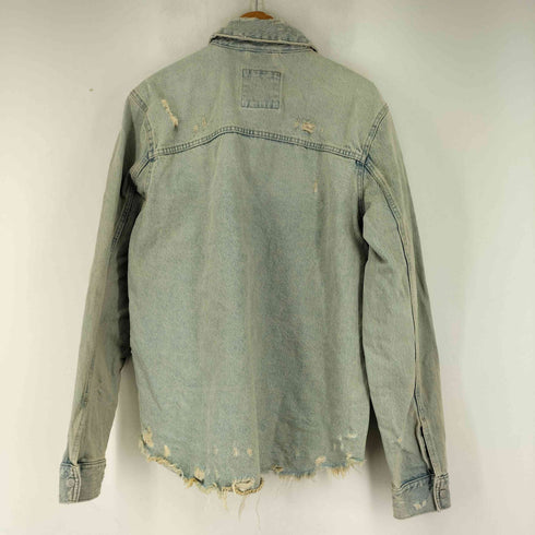 ザラ ZARA ダメージデニムジャケット メンズ L