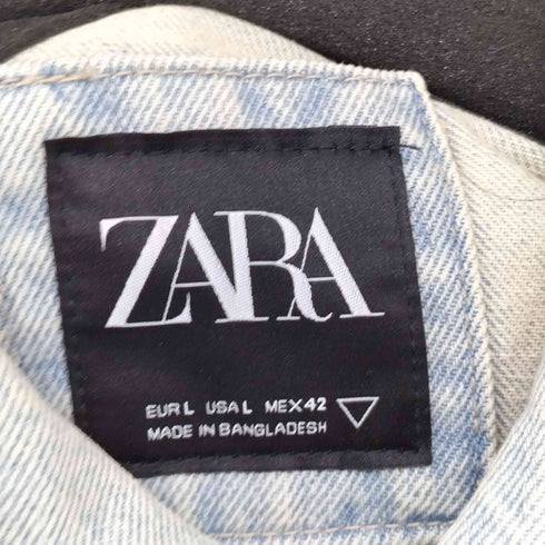 ザラ ZARA ダメージデニムジャケット メンズ L