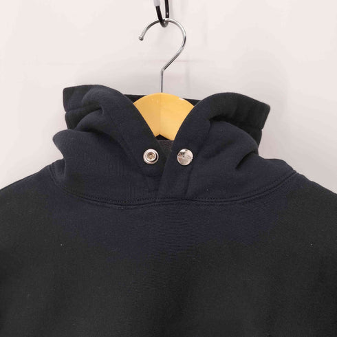 ルックスタジオ LQQK STUDIO USA製 SIGNATURE SNAP FLEECE HOODIE ボックスロゴ刺繍 ヘビーウェイトパーカー メンズ JPN:L