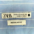 ザラ ZARA REGULAR FIT ストライプシャツ メンズ import:M