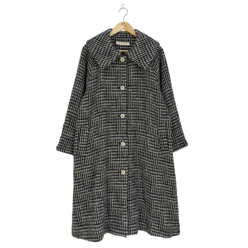 コットンハウスアヤ Cotton House Aya 総柄 ウール ステンカラーコート レディース JPN:M