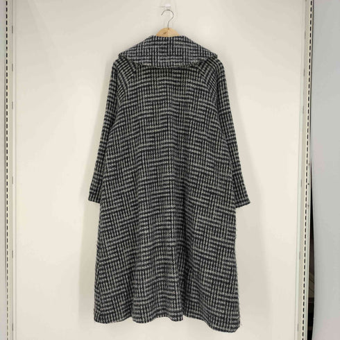 コットンハウスアヤ Cotton House Aya 総柄 ウール ステンカラーコート レディース JPN:M