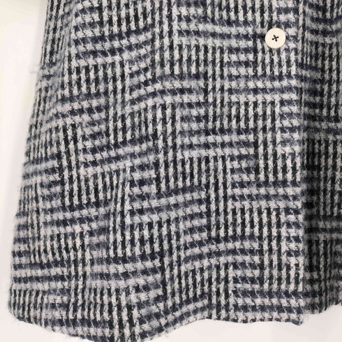 コットンハウスアヤ Cotton House Aya 総柄 ウール ステンカラーコート レディース JPN:M