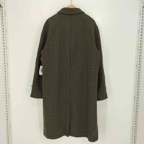 ザラ ZARA 千鳥格子 ハウンドトゥース ウール混 ステンカラーコート メンズ import:L