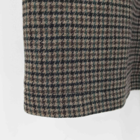 ザラ ZARA 千鳥格子 ハウンドトゥース ウール混 ステンカラーコート メンズ import:L