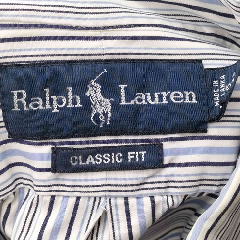 ラルフローレン RALPH LAUREN CLASSIC FIT マルチストライプボタンダウンシャツ メンズ 16 32/33