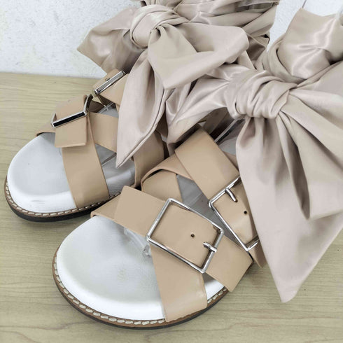 ファーファー furfur ベルテッドフラットサンダル レディース JPN:38