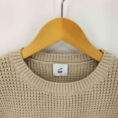 ロクビューティーアンドユースユナイテッドアローズ 6 BEAUTY & YOUTH UNITED ARROWS 22AW TAPE ELBOW CREW NECK レディース