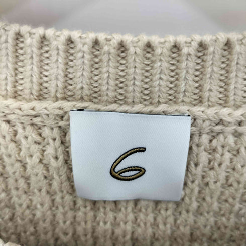 ロクビューティーアンドユースユナイテッドアローズ 6 BEAUTY & YOUTH UNITED ARROWS 22AW TAPE ELBOW CREW NECK レディース