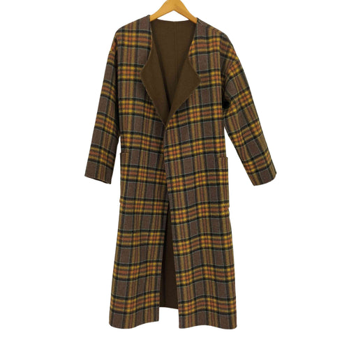 レイビームス Ray BEAMS 19AW チェック リバー ラップ コート レディース ONE SIZE