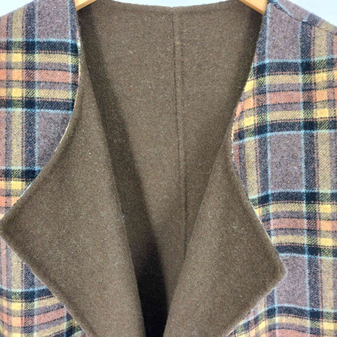 レイビームス Ray BEAMS 19AW チェック リバー ラップ コート レディース ONE SIZE