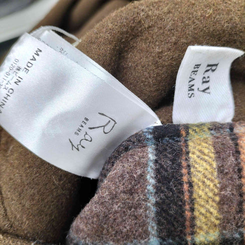 レイビームス Ray BEAMS 19AW チェック リバー ラップ コート レディース ONE SIZE